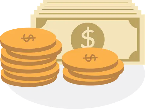 عملات معدنية وأوراق نقدية تمثّل تحويلًا بنكيًا بالريال إلى منصّة خليجية مرخّصة