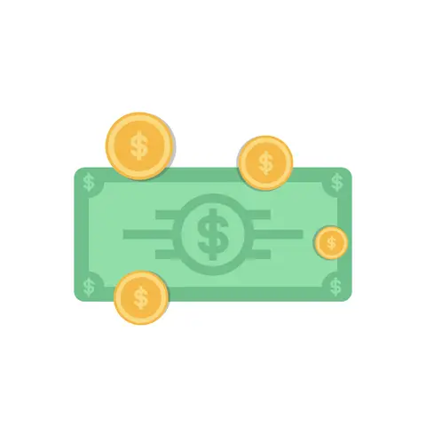رسم ورقة دولار يمثّل العملة المستقرة USDT